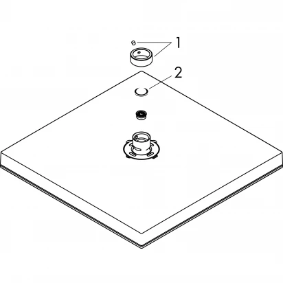 Deszczownica prysznicowa kwadratowa 26x26 EcoSmart+ Hansgrohe PULSIFY E 24333000
