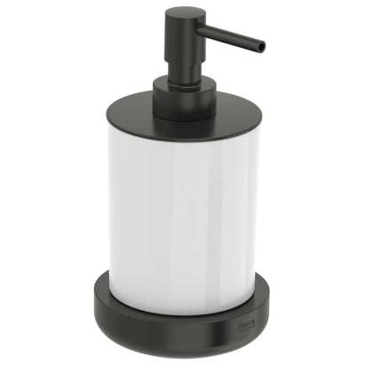 Dozownik szklany stojący Roca TEMPO A817026NM0 brushed titanium black