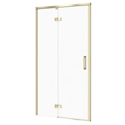 Drzwi kabiny przysznicowej na zawiasach 100x195 lewe Cersanit LARGA S164-067 złoty mat