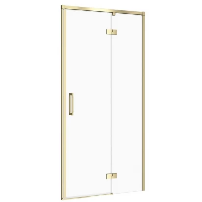 Drzwi kabiny przysznicowej na zawiasach 90x195 prawe Cersanit LARGA S164-062 złoty mat