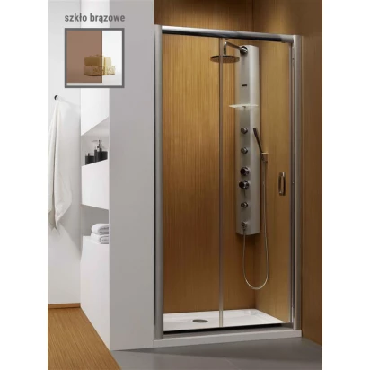 Drzwi prysznicowe 100x190 Radaway PREMIUM PLUS DWJ 33303-01-08N brązowa