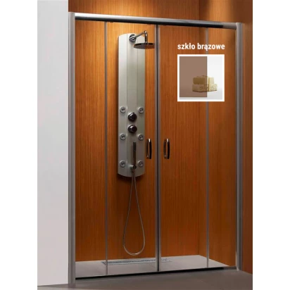 Drzwi prysznicowe 140x190 Radaway PREMIUM PLUS DWD 33353-01-08N brązowa