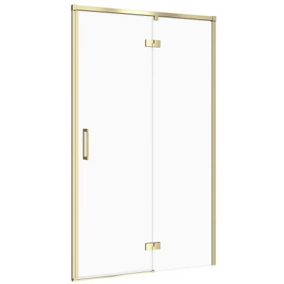 Drzwi prysznicowe na zawiasach 120x195 prawe Cersanit LARGA S164-064 złoty mat