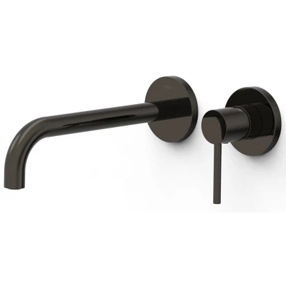 Element naścienny do podtynkowego korpusu baterii umywalkowej wylewka 237 Tres STUDY 26230022KM czarny metalizowany