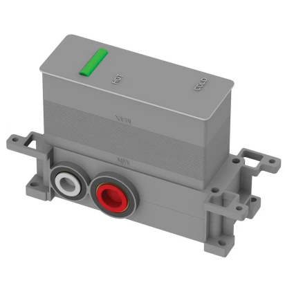 Element podtynkowy baterii termostatycznej 2-wyjściowej Omnires BOXTE2F
