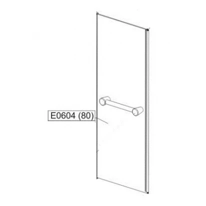 Element ruchomy lewy do kabiny kwadratowej 80 cm, szkło hartowane Sanplast PRESTIGE II 660-E0604
