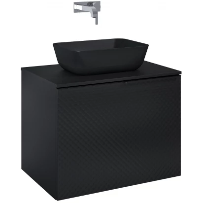 Elita GLAM Szafka podumywalkowa 70 cm 1S + 1S RE010700167160 czarna mat