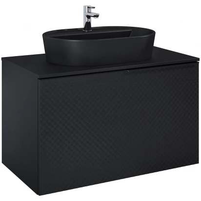 Elita GLAM Szafka podumywalkowa 90 cm 1S + 1S RE010900167160 czarna mat