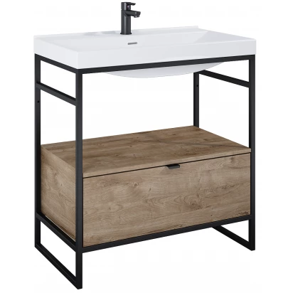 Elita INDUS Szafka podumywalkowa 80 cm 1S 168432 dąb canela/czarny mat