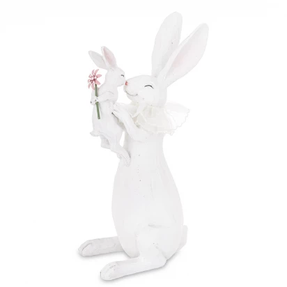 Figurka królik z maleństwem 32 cm Casa Roma 175093