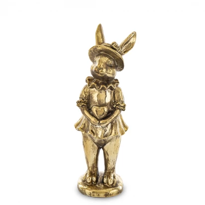 Figurka złota króliczka w sukience 37,5 cm Antique 164815