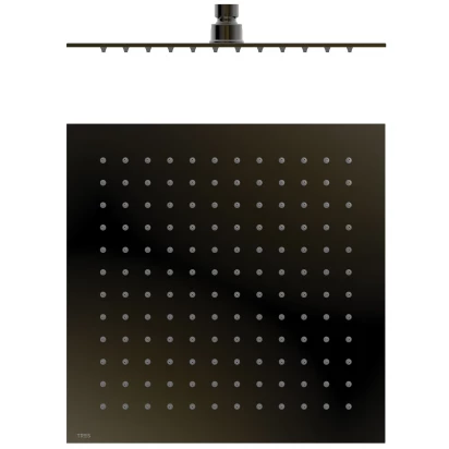 Głowica natryskowa kwadratowa z kolankiem 30x30 Tres BARRAS Y DUCHA EXCL 134315012KM czarna metalizowana