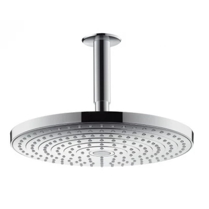 Głowica prysznicowa z przyłączem sufitowym Hansgrohe Raindance Select S 27337400 chrom / biały
