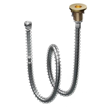 Gniazdo słuchawki z wężem do baterii wannowej Dry Box Excellent AREX.SET.050GL okrągłe/złoty