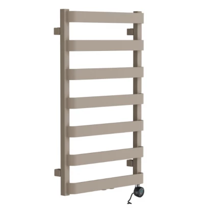 Grzejnik łazienkowy elektryczny 85x50 z grzałką 400W Excellent METEOR GREX.ME85.SET.CA cappuccino