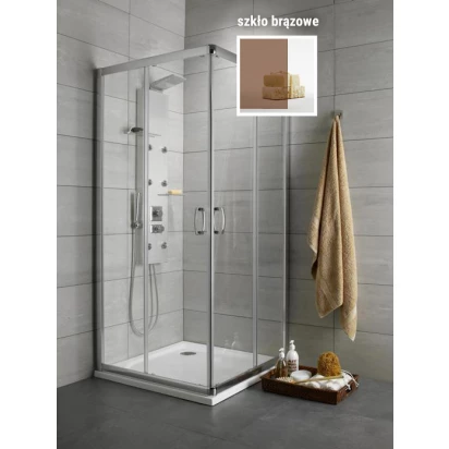 Kabina kwadratowa 100x100x190 Radaway PREMIUM PLUS C 30443-01-08N brązowa