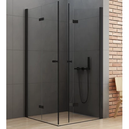 Kabina kwadratowa 100x100x195 New Trendy NEW SOLEO BLACK 2D D-0236A/D-0240A