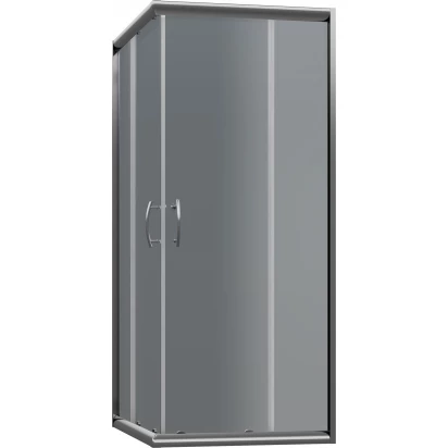 Kabina kwadratowa 90x185 cm, profil chromowany, szkło grafitowe Cersanit INEBA S150-008