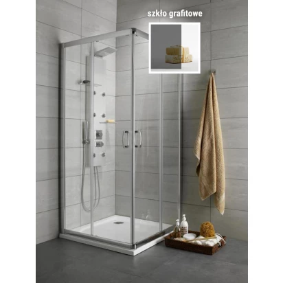 Kabina kwadratowa 90x90x190 Radaway PREMIUM PLUS C 30453-01-05N grafit