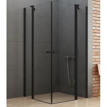 Kabina kwadratowa 90x90x195 New Trendy NEW SOLEO BLACK 2D K-0553