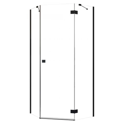 Kabina pięciokątna 90x100 Radaway ESSENZA NEW BLACK PTJ 385010-54-01R,385056-54-01 prawa