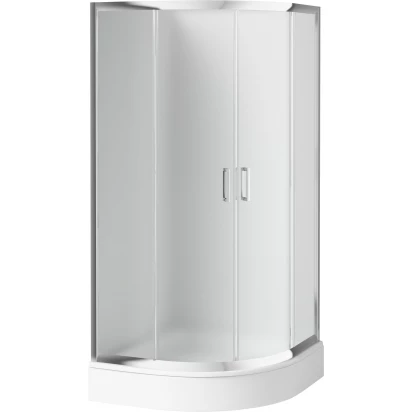 Kabina półokrągła 80x185 Deante FUNKIA KYP 652K szkło szronione