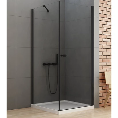 Kabina prostokątna 100x80x195 New Trendy NEW SOLEO BLACK D-0232A/D-0114B