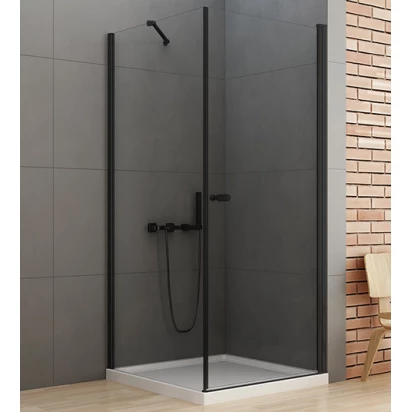 Kabina prostokątna 90x100x195 New Trendy NEW SOLEO BLACK D-0231A/D-0116B-WP