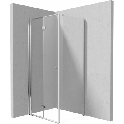 Kabina prostokątna 90x80 Deante KERRIA PLUS KTSX042P,KTS 039P ścianka + d/składane