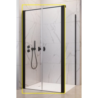 Kabina prysznicowa FRONT 100 cm Radaway NES 8 BLACK DWD+S 10081100-54-01 czarna