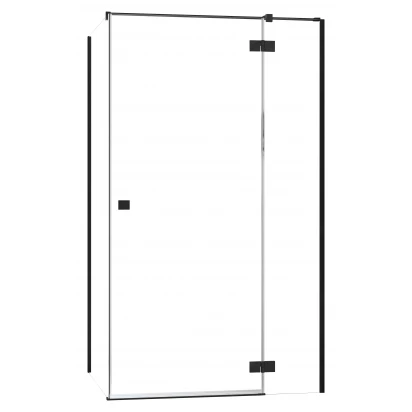 Kabina prysznicowa FRONT 100x200 Radaway ESSENZA NEW BLACK KDJ 1385040-54-01R prawa czarna