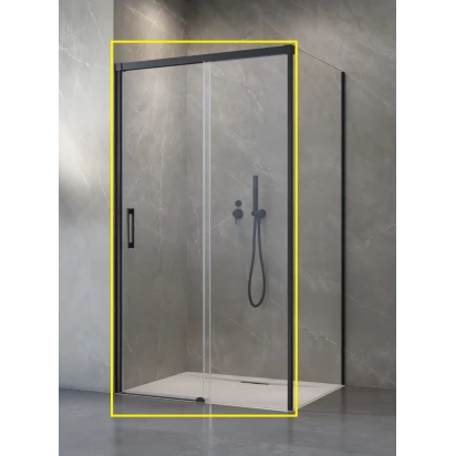 Kabina prysznicowa FRONT 110x200 Radaway IDEA BLACK KDS 10115110-54-01L czarna/lewa