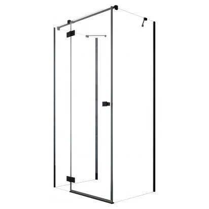Kabina prysznicowa FRONT 80x200 Radaway ESSENZA NEW BLACK KDJ+S 1385021-54-01L lewa/czarna