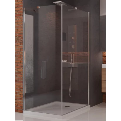 Kabina prysznicowa kwadratowa 80x190 cm szkło czyste 6 mm z powłoką Active Shield New Trendy SOLEO D-0079A/D-0077B