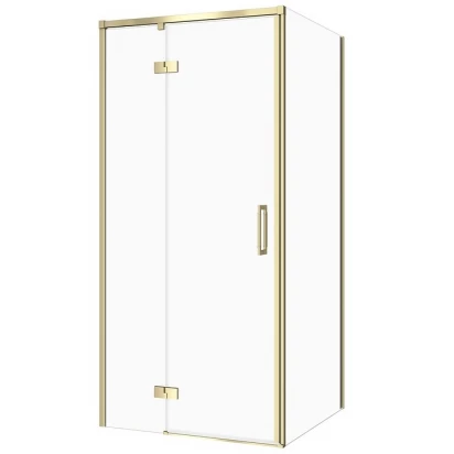 Kabina prysznicowa lewa 90X90X195  Cersanit LARGA S601-466 złoty mat