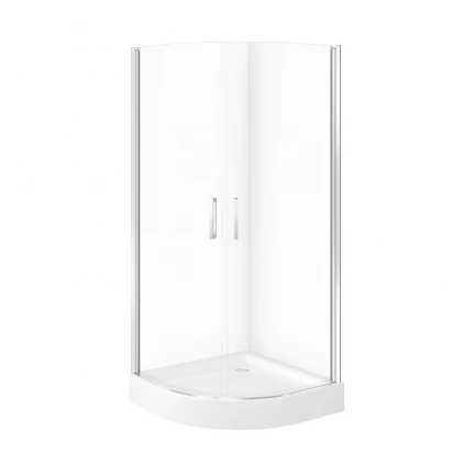 Kabina prysznicowa półokrągła 80X80X195 z brodzikiem 80X16 Cersanit MODUO/TAKO S601-476