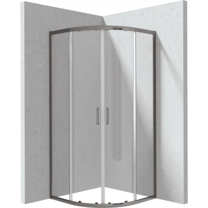 Kabina prysznicowa półokrągła 90x90 Deante FUNKIA EVO KYP D099P titanium