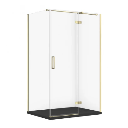 Kabina prysznicowa prawa 120X90X195 z brodzikiem SLIM Cersanit CITY/TAKO S4004-125 złota/czarny mat