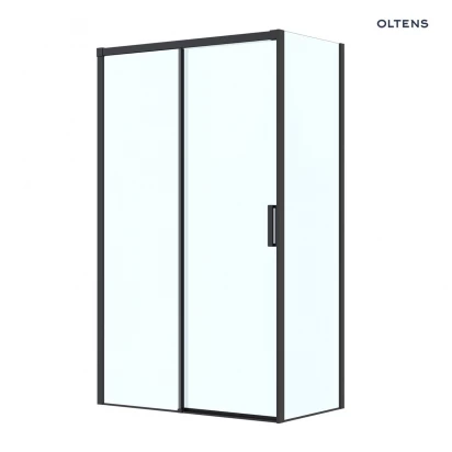 Kabina prysznicowa prostokątna 120x80 cm Oltens BREDA 20223300 czarna mat/szkło przezroczyste