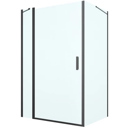 Kabina prysznicowa prostokątna 120x80 drzwi + ścianka Oltens VERDAL 20210300 czarna mat