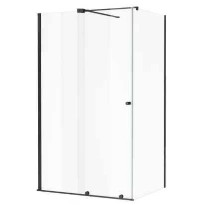 Kabina prysznicowa prostokątna 120x90 cm Excellent ORTIGO KAEX.5016.K.1200.0900.BL czarny mat