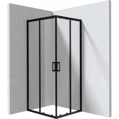 Kabina prysznicowa prostokątna 80x90 Deante FUNKIA EVO KYC N089P czarny mat