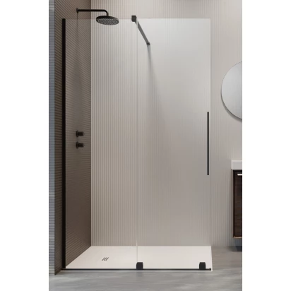 Kabina walk-in przesuwna 90x200 Radaway FURO BLACK 10106488-54-01L, 10110444-01-01 lewa