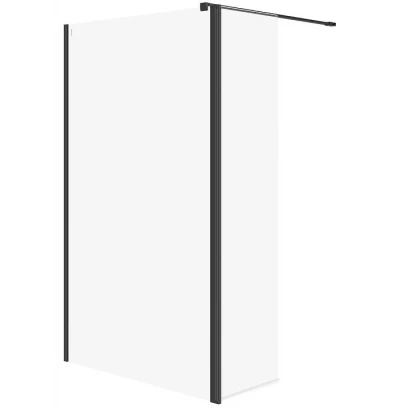 Kabina walk-in z ruchomą ścianką 120x30x200 Cersanit MILLE S601-180 czarna