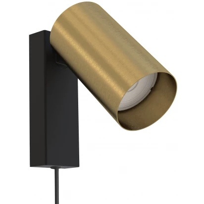 Kinkiet z przewodem Nowodvorski MONO I 7781 mosiądz/czarny