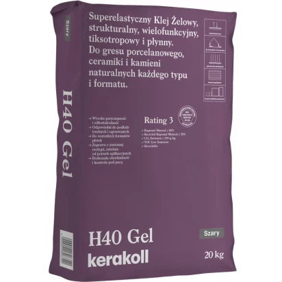 Klej żelowy 20 kg KeraKoll H40 GEL 82674 szary