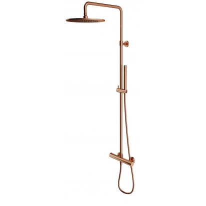 Kolumna prysznicowa z baterią termostatyczną Omnires Y Y1244SUCPB miedź szczotkowana