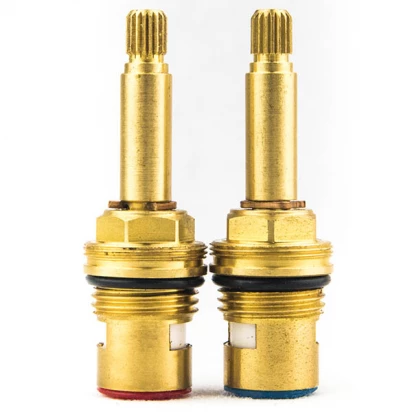 Komplet głowic do baterii umywalkowej 3 otworowej ART DECO Omnires CZ0425 / AD5114G