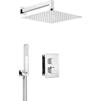 Zestaw prysznicowy podtynkowy z termostatem Deante BXYZ0ECT zaokrąglony