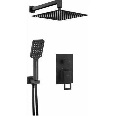 Komplet podtynkowy z deszczownicą 30x30 Deante ANEMON NAC N9MP czarny mat wyprzedaż